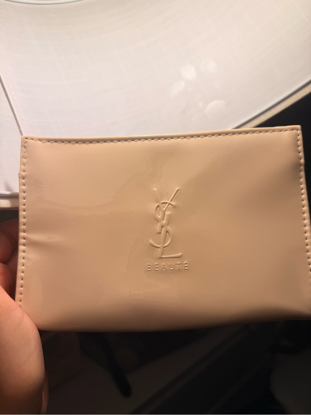 Yves Saint Laurent Nude Leather Cosmetic Pouch/ Makeup bag